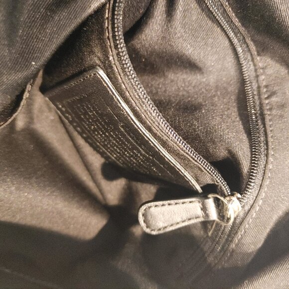 Coach Signature Purse - Shoulder Crossbody Bag, Leather/Canvas, Black. - Picture 12 of 16